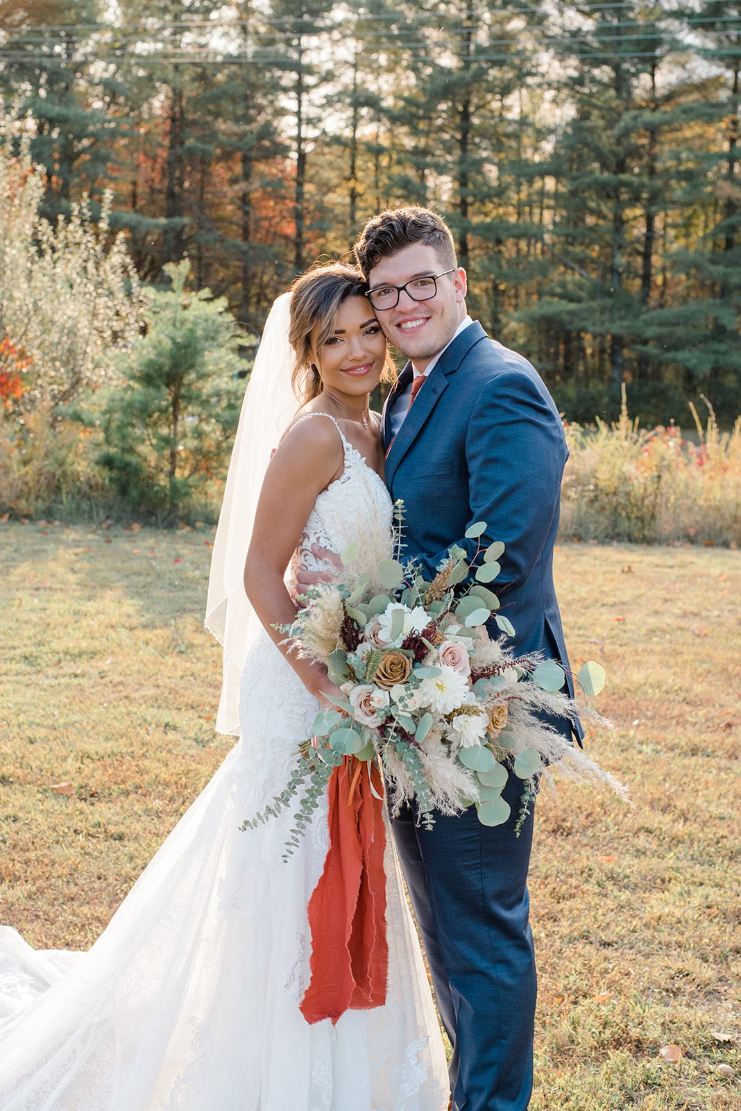 Kalika and I posing for a couples shot post-wedding