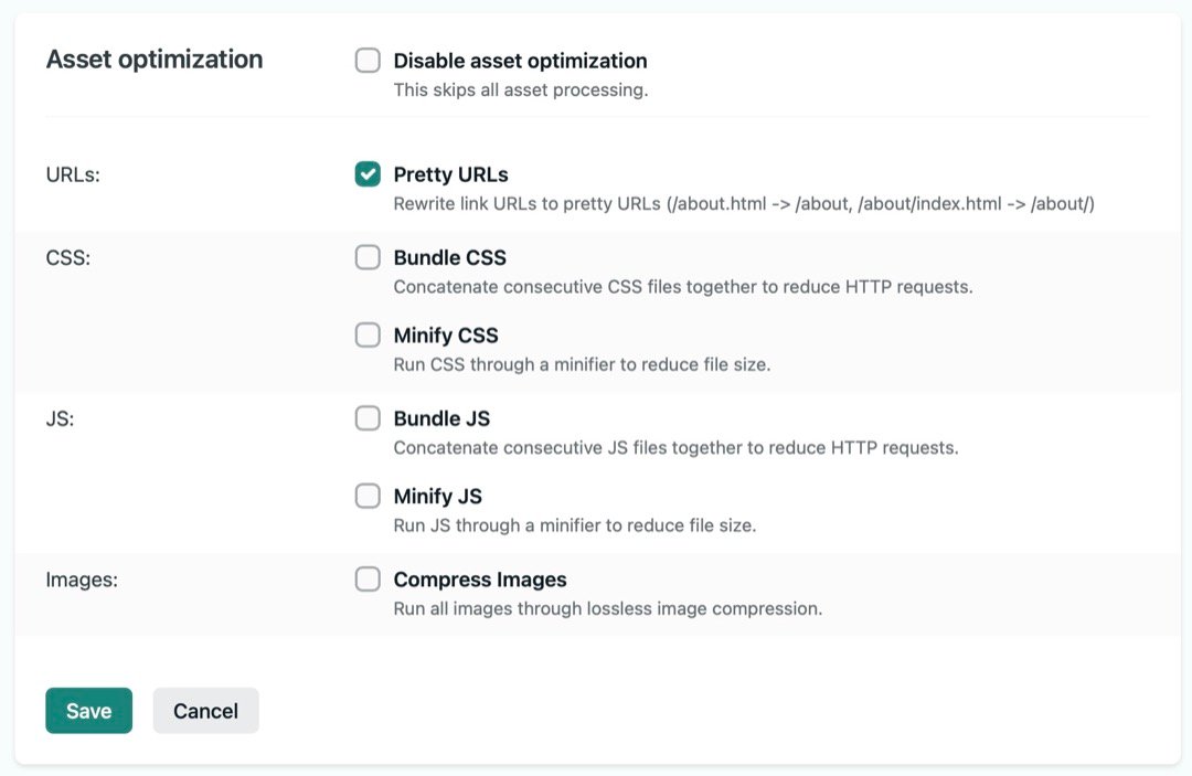 Netlify's Admin interface for asset optimization