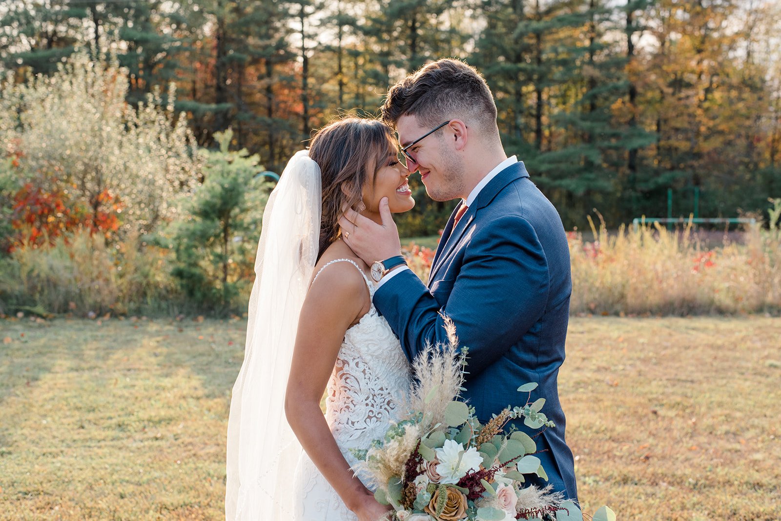 Kalika and I posing for a couples shot post-wedding
